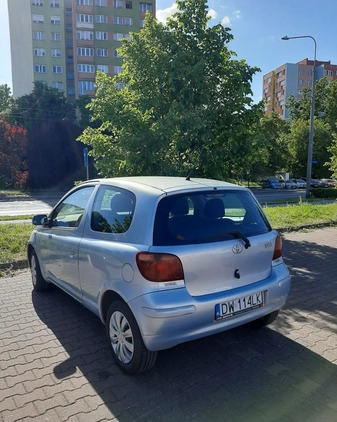 Toyota Yaris cena 3200 przebieg: 186000, rok produkcji 2003 z Wrocław małe 29